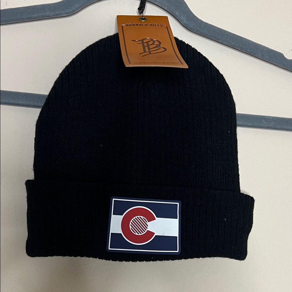 Black Beanie with Colorado Flag Patch